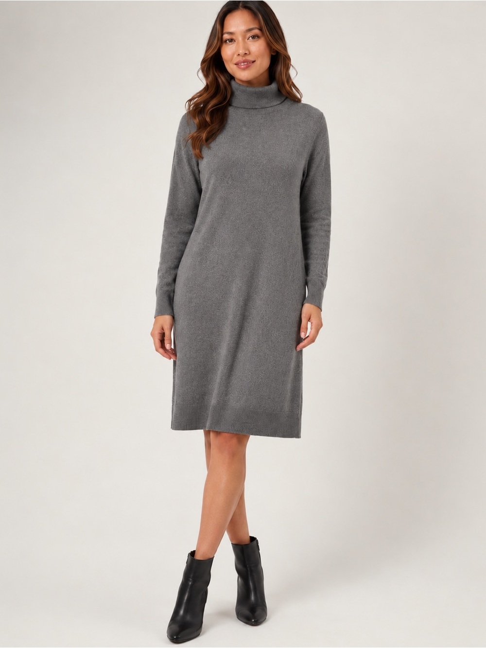 Joe Fresh Gray Turtleneck Sweater Dress | Size L/XL